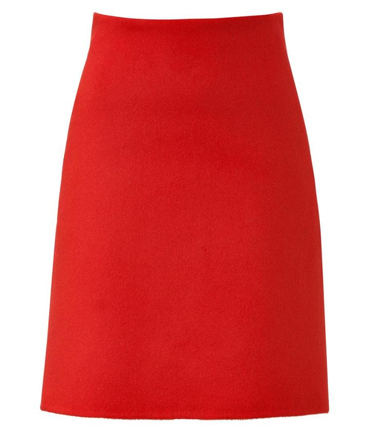 Akris Angora-wool A-line Skirt