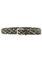 Etro Etro Woven Leather And Cotton Belt - Green