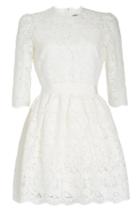 Alexander Mcqueen Alexander Mcqueen Lace Mini Dress With Cotton