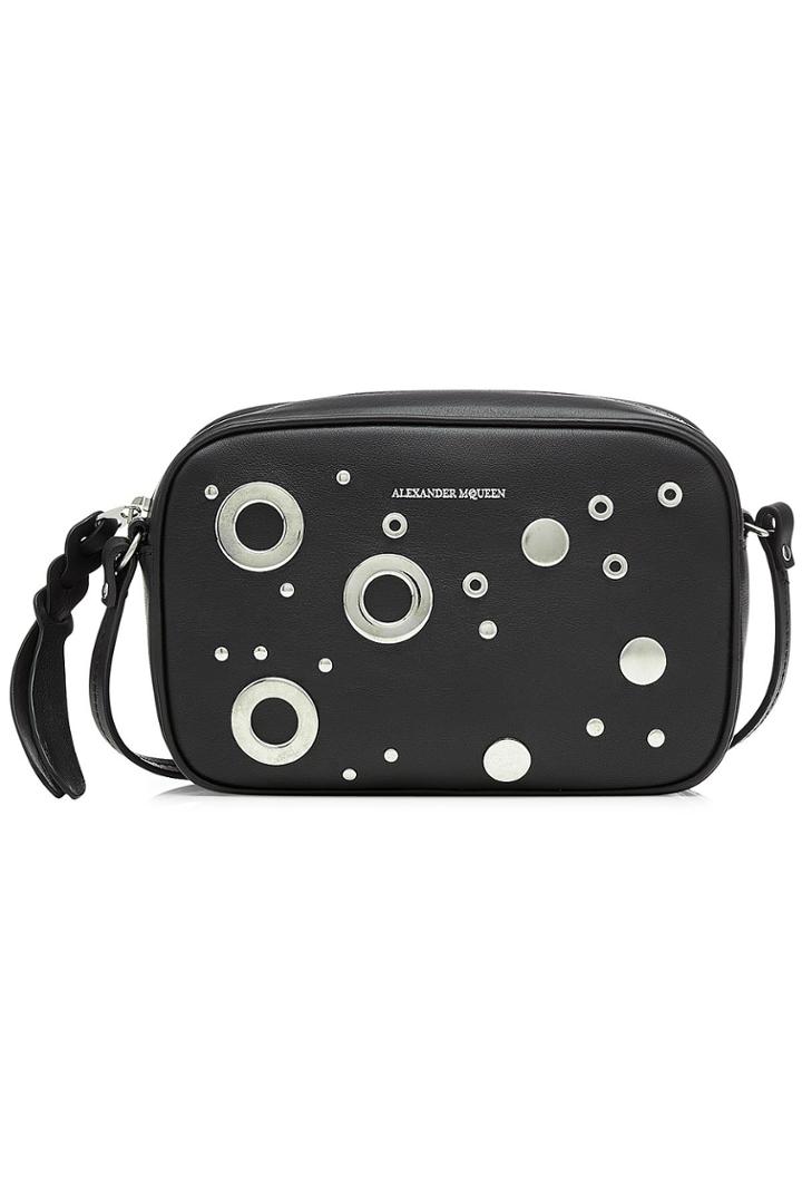 Alexander Mcqueen Alexander Mcqueen Small Embellished Leather Camera Bag
