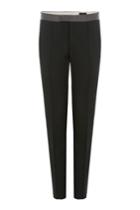 Alexander Mcqueen Alexander Mcqueen Wool-mohair Pants With Stud Embellished Waistband - Black