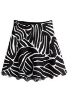 Issa Issa Flared Knit Skirt - Black