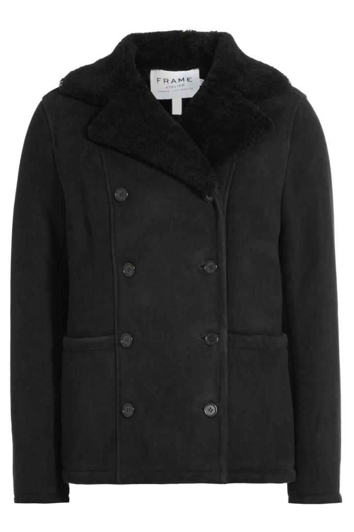 Frame Denim Frame Denim Sheepskin Jacket With Shearling Trims