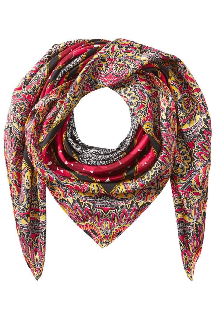 Diane Von Furstenberg Diane Von Furstenberg Silk Scarf With Paisley Print - Black
