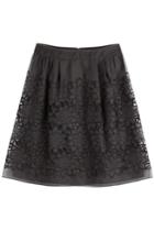 Alberta Ferretti Alberta Ferretti Flared Skirt With Embroidery - Black