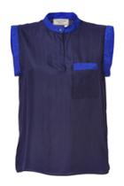 Lanvin Lanvin Purple-violet/royal Silk Top