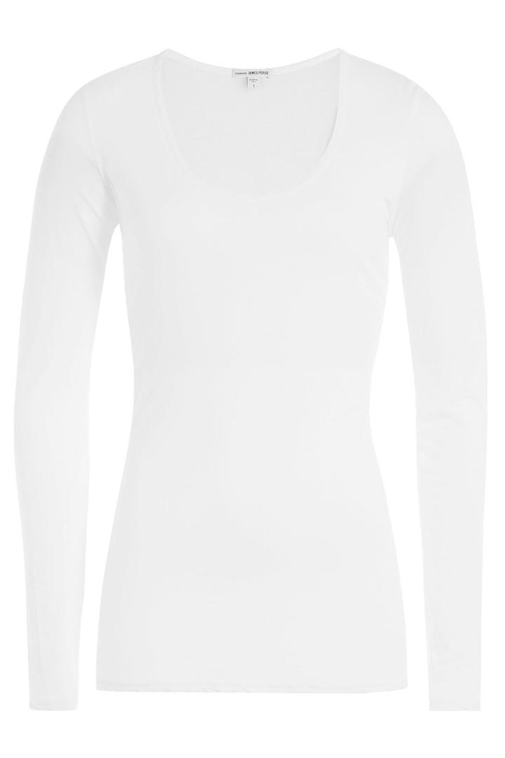 James Perse James Perse Cotton Scoop Neck T-shirt - White
