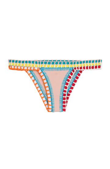 Kiini Kiini Luna Crochet Trimmed Bikini Bottoms