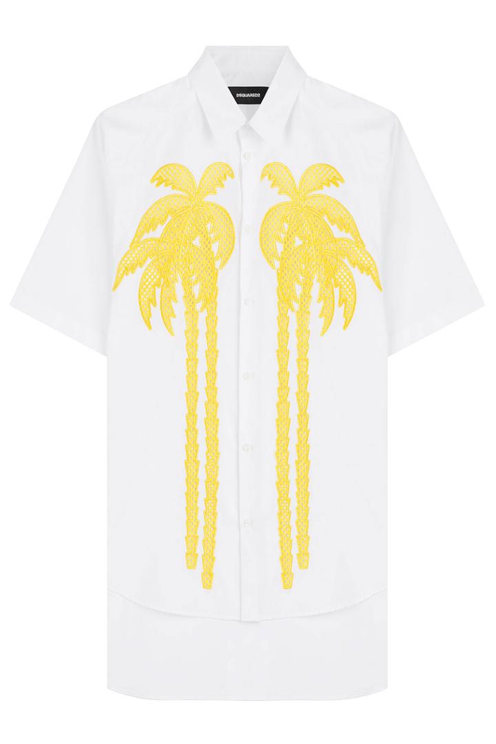 Dsquared2 Dsquared2 Embroidered Cotton Shirt - White