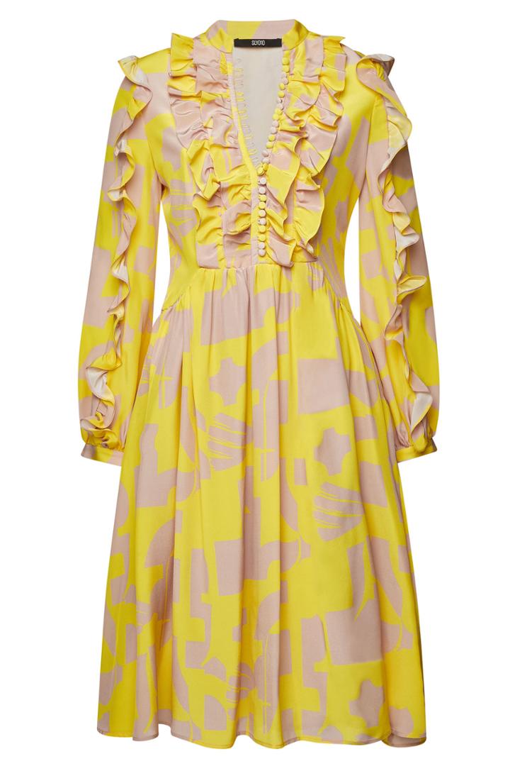 Sly010 Sly010 Printed Silk Dress With Ruffles