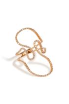 Diane Kordas Diane Kordas 18k Rose Gold Open Swirl Ring With White Diamonds