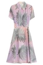 Paul & Joe Paul & Joe Silk Palm Print Dress - Pink