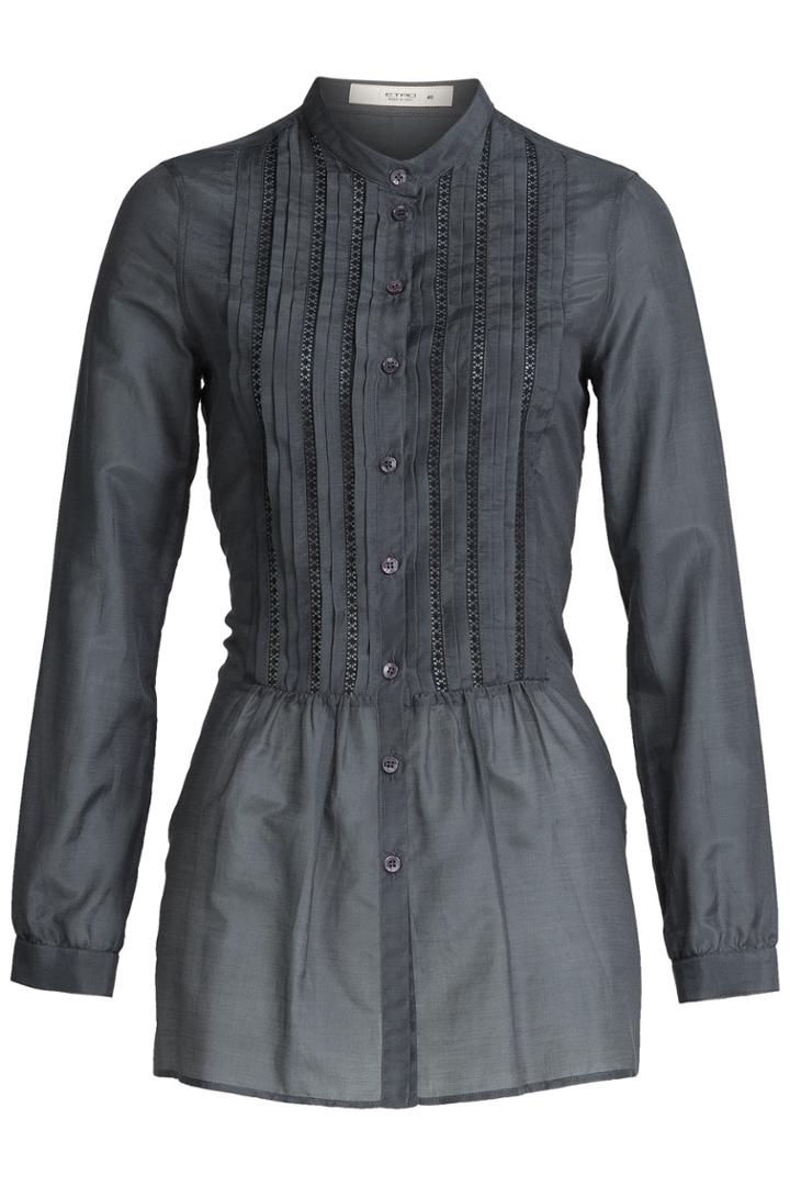 Etro Etro Embroidered Cotton-silk Tunic