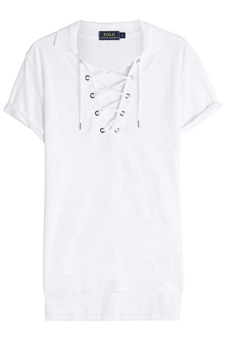 Polo Ralph Lauren Polo Ralph Lauren Lace-up Polo Shirt With Cotton