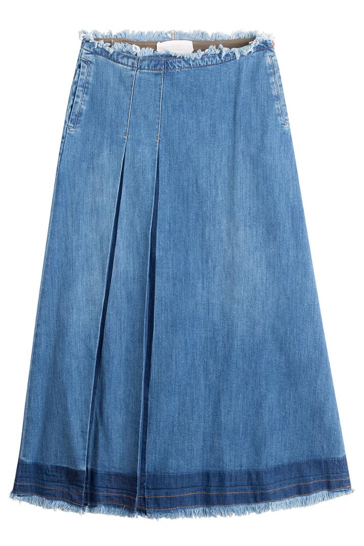 See By Chloé See By Chloé Pleated Long Jean Skirt