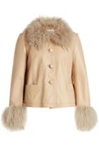 Saks Potts Saks Potts Leather Jacket With Lamb Fur