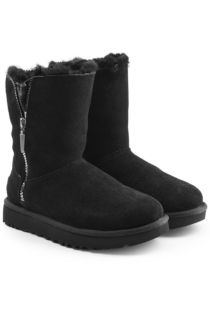 Ugg Australia Ugg Australia Marice Suede Boots With Zipped Side And Shearling