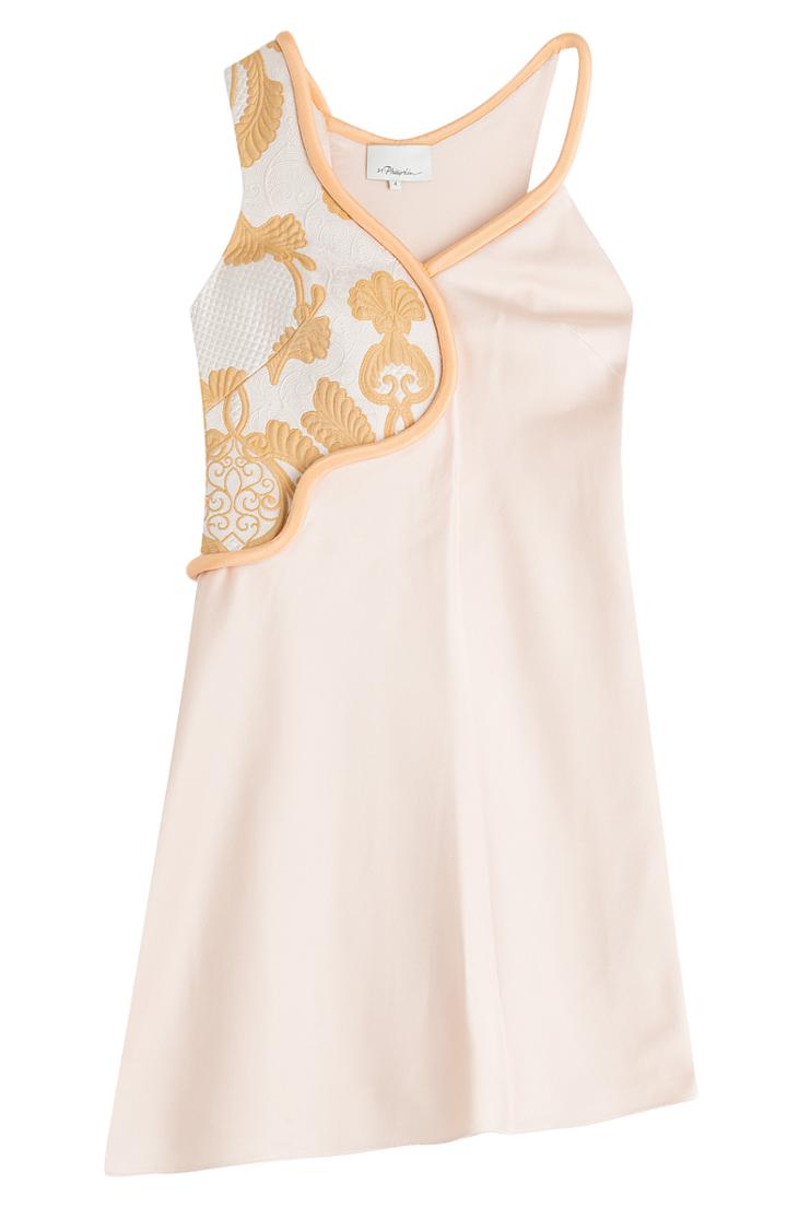 3.1 Phillip Lim Satin Mini Dress With Jacquard