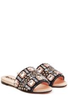 Rochas Rochas Embellished Leather Sandals - Multicolor