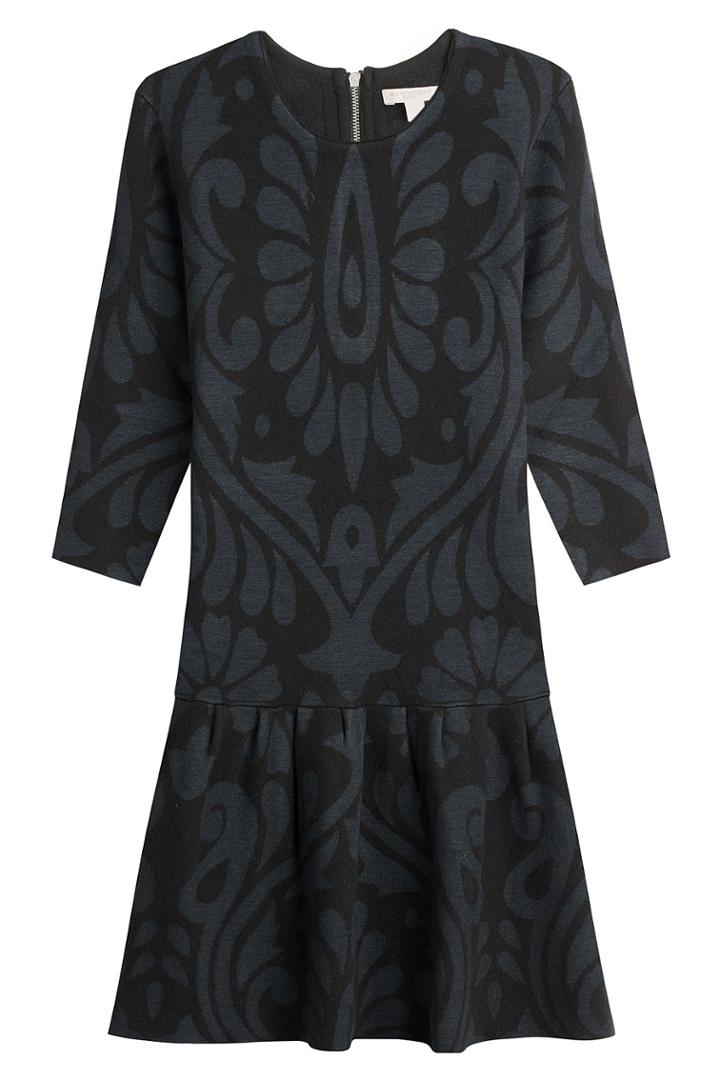 Burberry Brit Burberry Brit Silk-cashmere Printed Dress - Blue