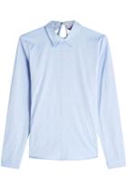 Sandy Liang Sandy Liang Cotton Shirt With Cut-out Back And Lace