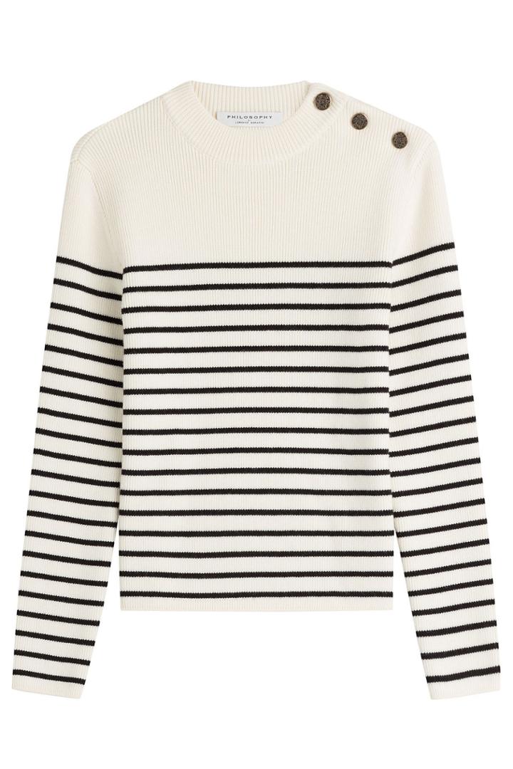 Philosophy Di Lorenzo Serafini Philosophy Di Lorenzo Serafini Striped Virgin Wool Pullover