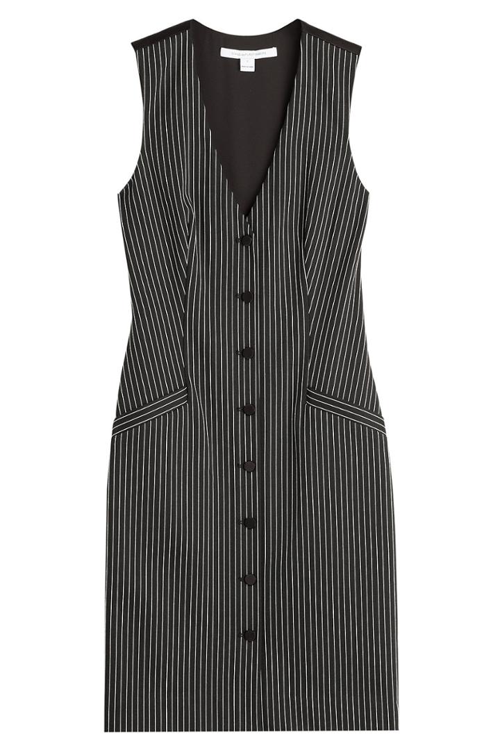 Diane Von Furstenberg Diane Von Furstenberg Pinstriped Dress - None