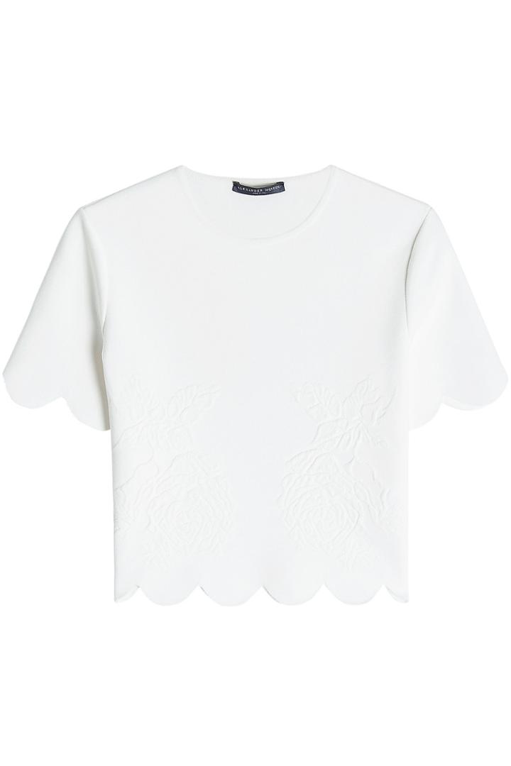 Alexander Mcqueen Alexander Mcqueen T-shirt With Scalloped Hem