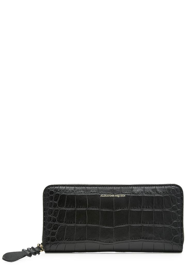 Alexander Mcqueen Alexander Mcqueen Embossed Leather Wallet