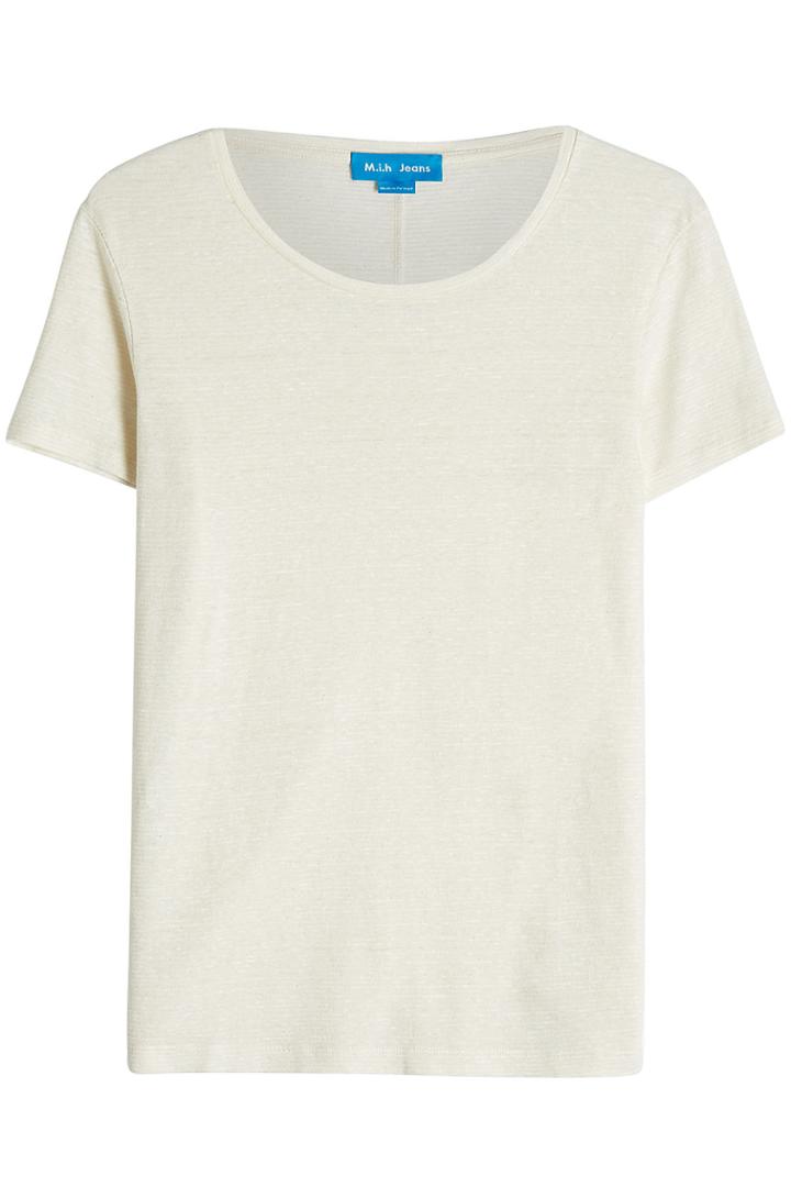 M I H M I H Cotton-linen T-shirt - White