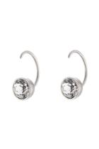 Marc Jacobs Marc Jacobs Small Crystal Hook Earrings - Silver