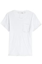 Rag & Bone Rag & Bone Cotton T-shirt With Embellished Breast Pocket