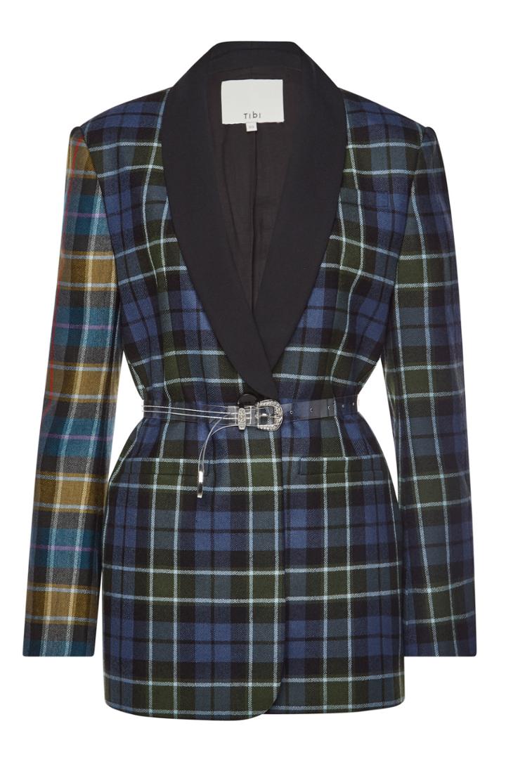 Tibi Tibi Oversized Tuxedo Blazer In Virgin Wool