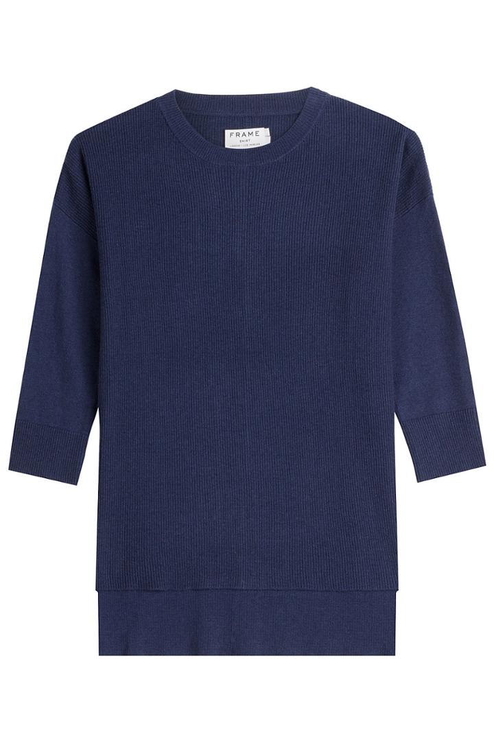 Frame Denim Frame Denim Le Boxy Cotton Top With Silk And Cashmere