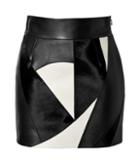 Fausto Puglisi Leather Patchwork Skirt