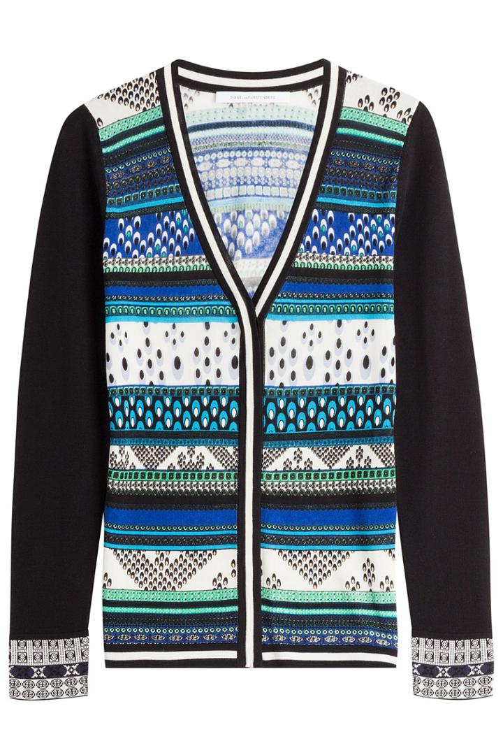 Diane Von Furstenberg Diane Von Furstenberg Patterned Knit Cardigan - Multicolor