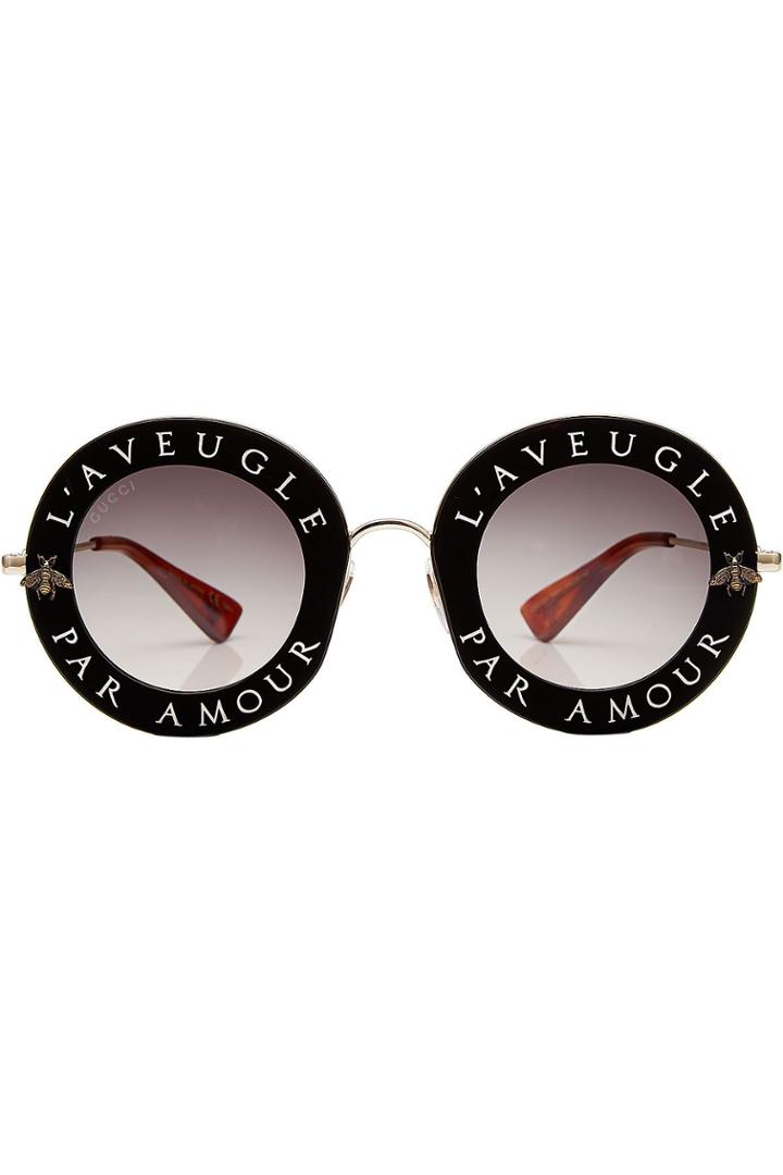 Gucci Gucci L'aveugle Par Amour Round Sunglasses