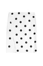 Ralph Lauren Collection Tasha Wool Skirt With Polka Dots