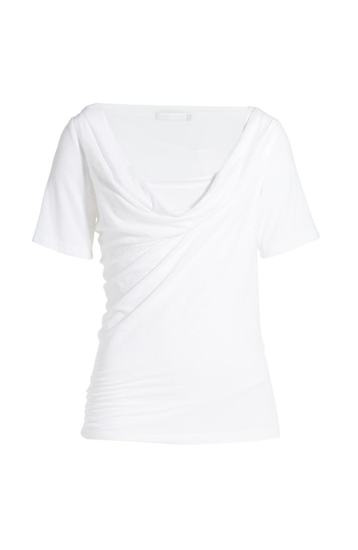 Donna Karan New York Draped Linen T-shirt