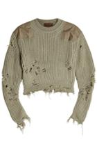 Yeezy Yeezy Distressed Wool Pullover - Green