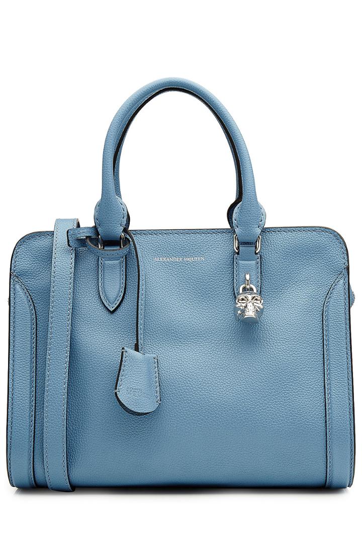 Alexander Mcqueen Alexander Mcqueen Grainy Calf Leather Small Padlock Zip Around Shoulder Bag