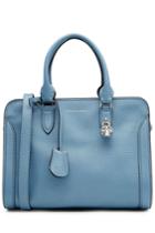Alexander Mcqueen Alexander Mcqueen Grainy Calf Leather Small Padlock Zip Around Shoulder Bag
