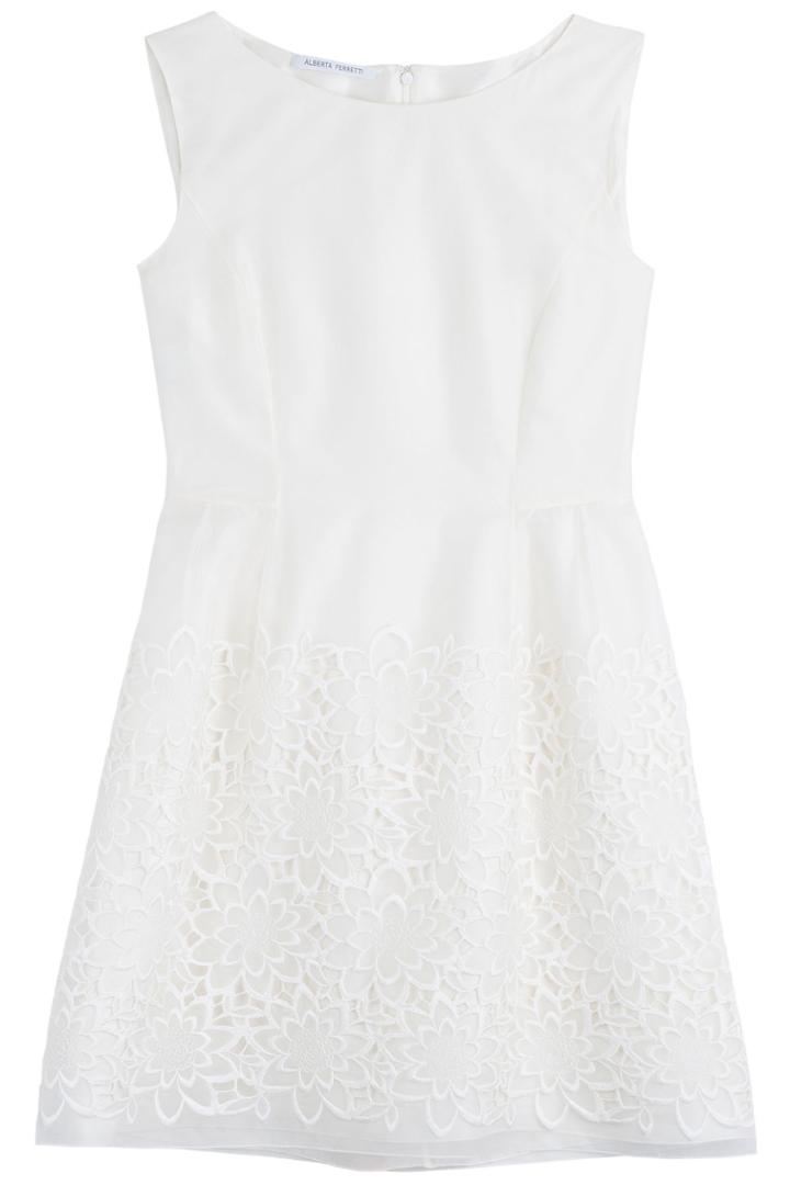Alberta Ferretti Alberta Ferretti Silk-cotton Dress - White