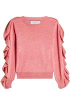 Philosophy Di Lorenzo Serafini Philosophy Di Lorenzo Serafini Virgin Wool Pullover With Ruffled Sleeves