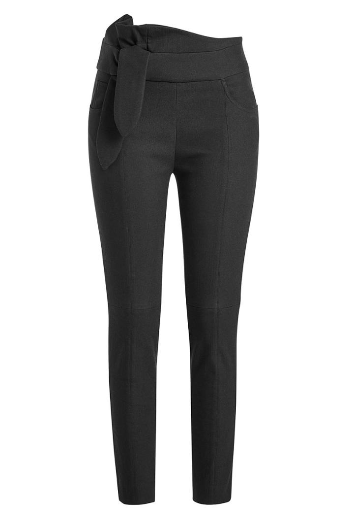 Iro Iro Skinny Cotton Pants With Knotted Accent