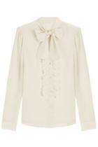 R.e.d. Valentino R.e.d. Valentino Silk Blouse With Ruffled Front