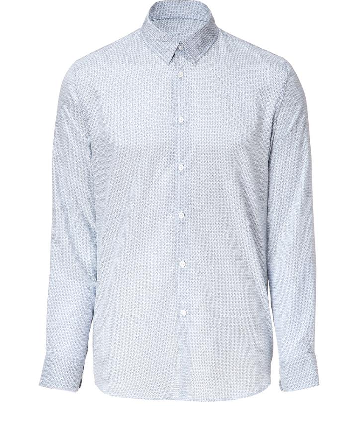 Marc Jacobs Pale Blue Silk And Cotton Blend Shirt
