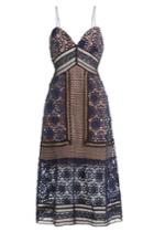 Self-portrait Self-portrait Strappy Midi Dress - Blue