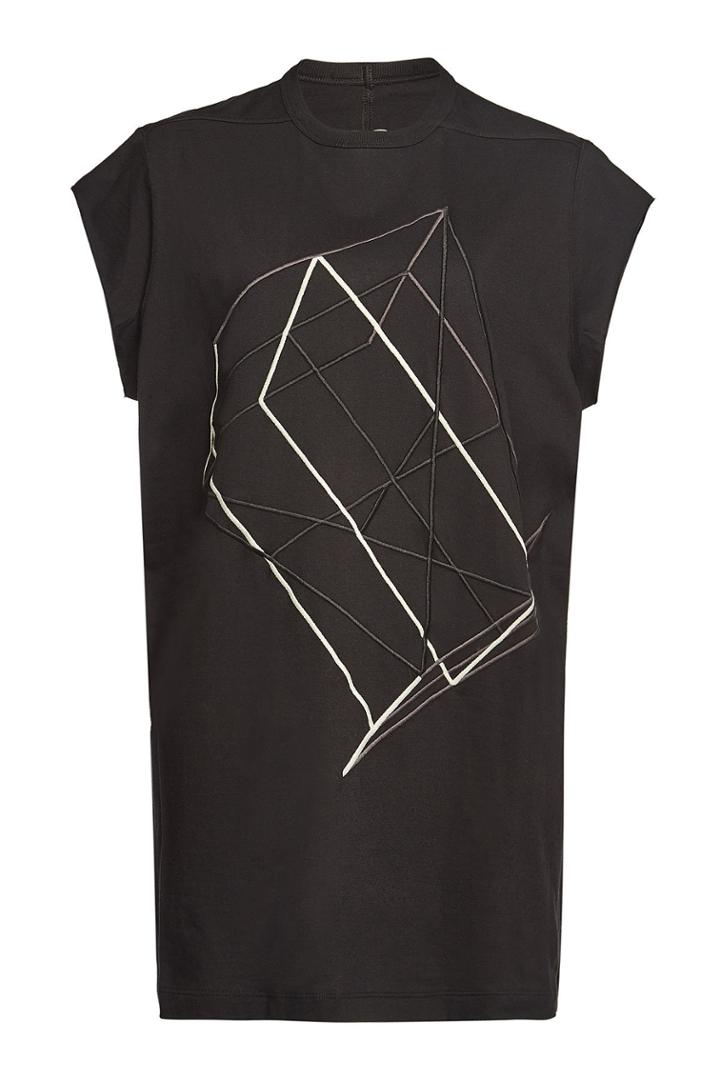 Rick Owens Rick Owens Embroidered Cotton Sleeveless T-shirt