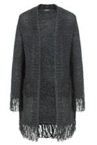 Steffen Schraut Steffen Schraut Metallic Fringed Cardigan - Grey
